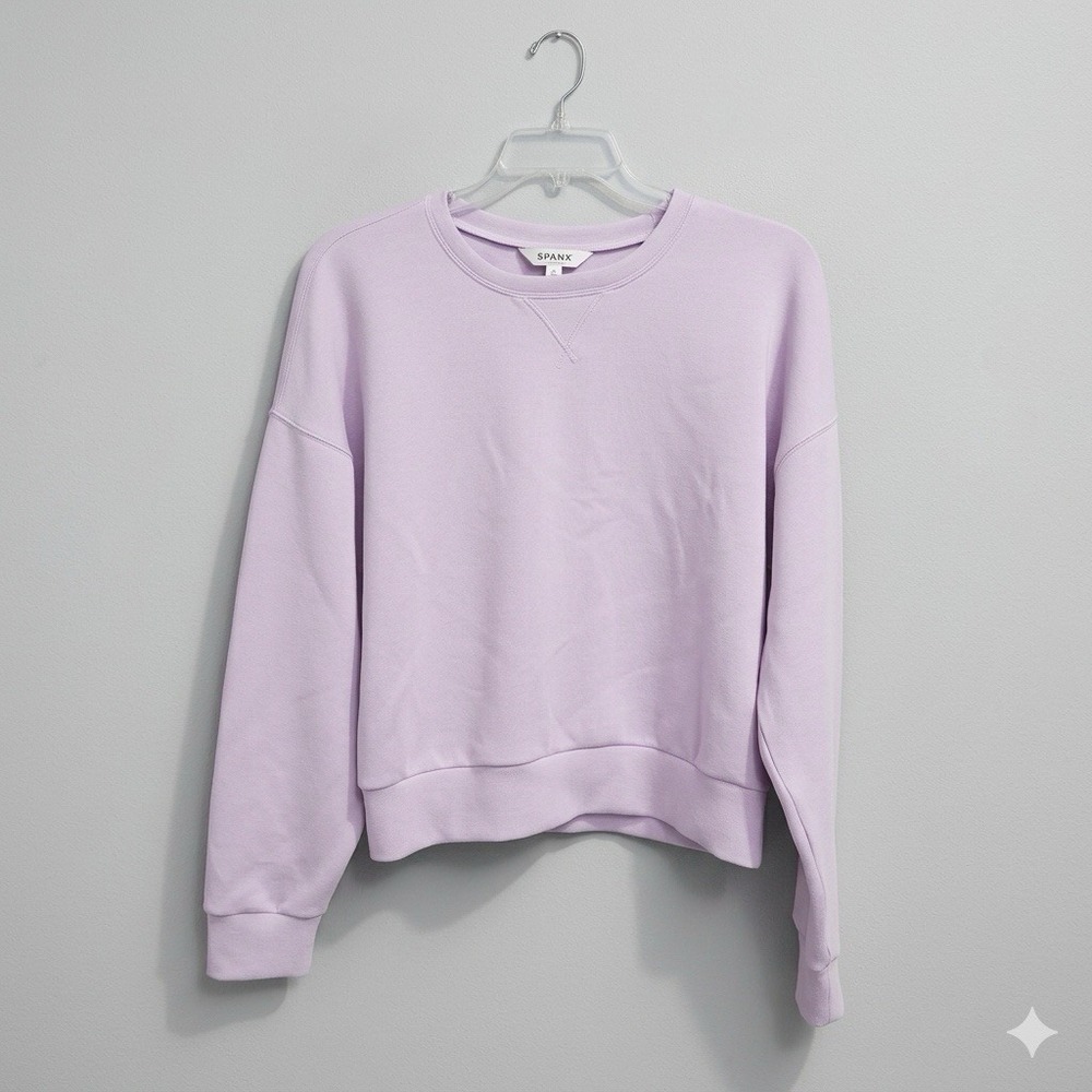 SPANX AirEssentials Crewneck Sweatshirt Women XL Lavender Purple Pullover